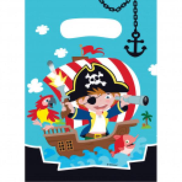 Thumbnail - Amscan, Geschenkverpackung, Piraten-Geburtstagstaschen (Geschenktüte, 10 x)