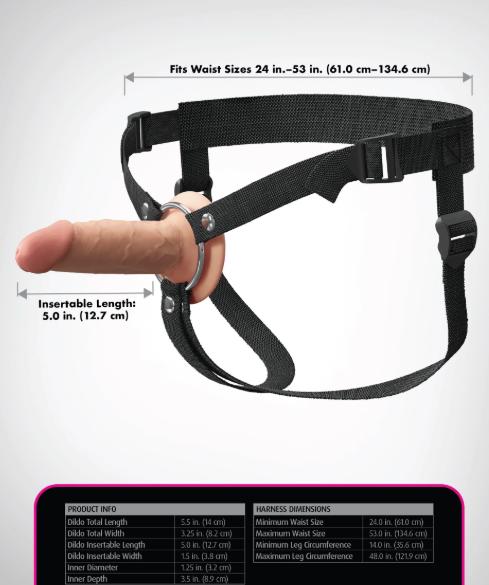 Actual product image Pipedream Hollow Silicone Strap-on