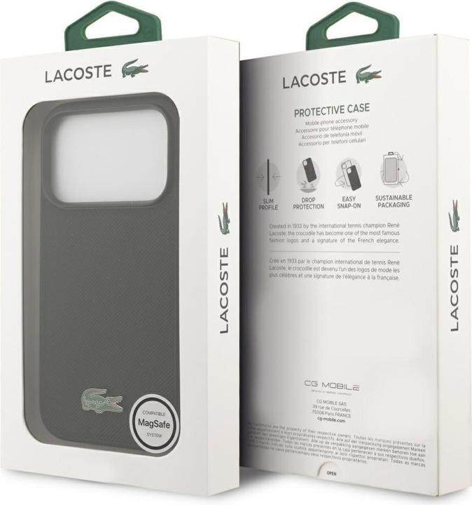 Actual product image Lacoste Hardcase Petit Pique Lacquer Logo (Apple iPhone 17 Pro)