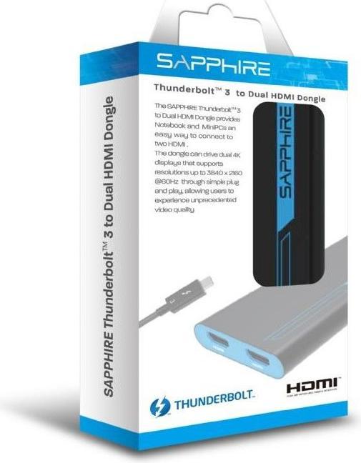 Produktbild Sapphire Thunderbolt 3 To Dual HDMI (0.11 m)