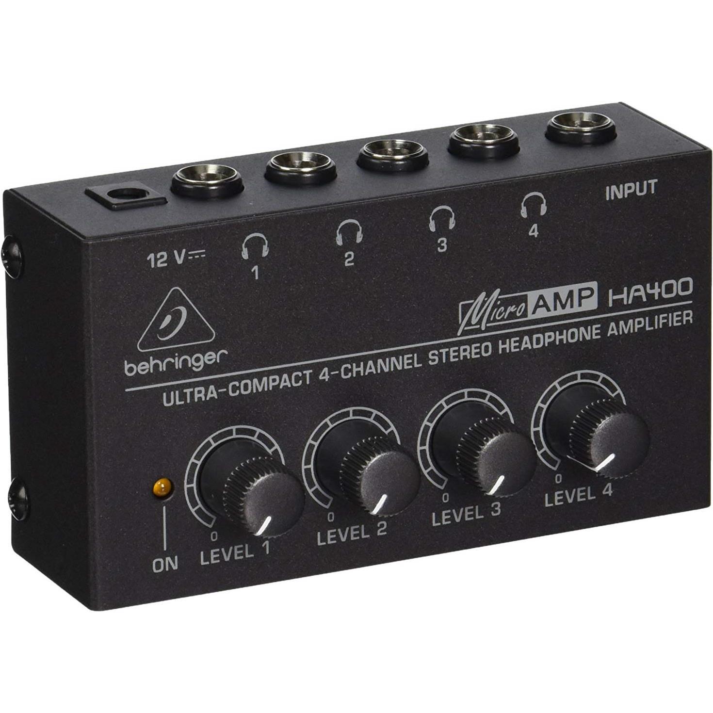 Behringer HA400 Microamp, Kopfhörerverstärker, Schwarz