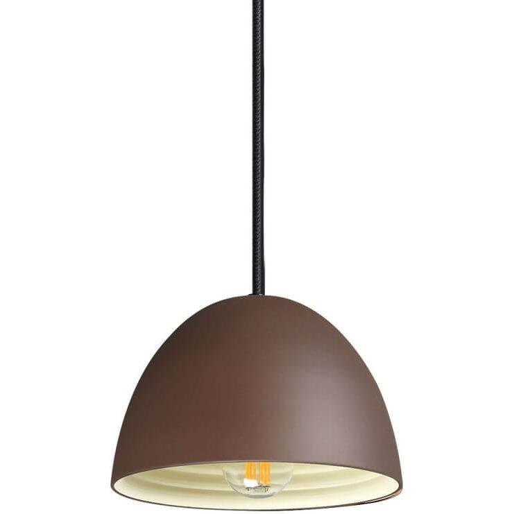 Ideal lux, Pendelleuchte, FOLK Pendelleuchte E27 ⌀180mm dimmbar Rostfarben 174204 (E27)