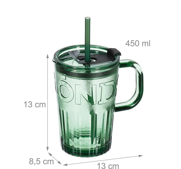 Productafbeelding Relaxdays 4x jarres-paille (0.45 l, 4 x)