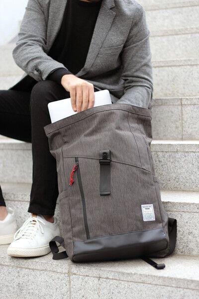 Actual product image Troika BUSINESS ROLL TOP Roll Top backpack, grey/black (15 l)