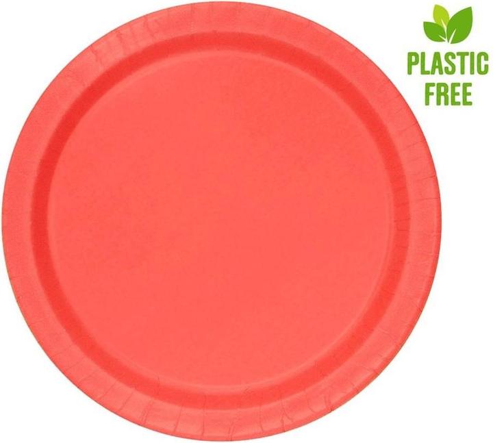 Image du produit Unique Assiettes de fête rouge et rubis (8x)