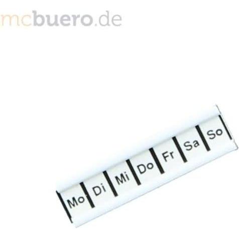 Ultradex, Zubehör Präsentieren, Skala mit Wochentagen Mo-So magnetisch B35xH10mm Strichabstand 5mm