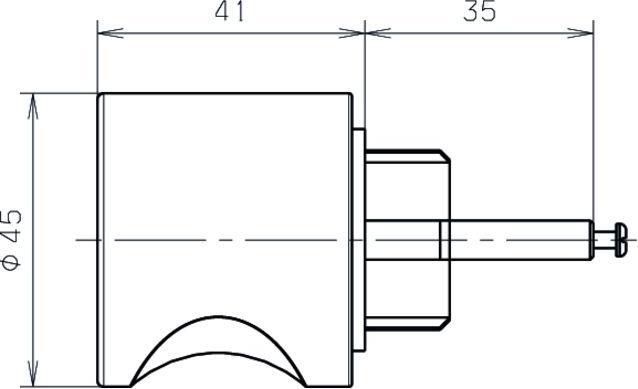 Immagine prodotto Heusser Cilindro oliva 3413 Ø45mm 7x35mm (Maniglia della porta)