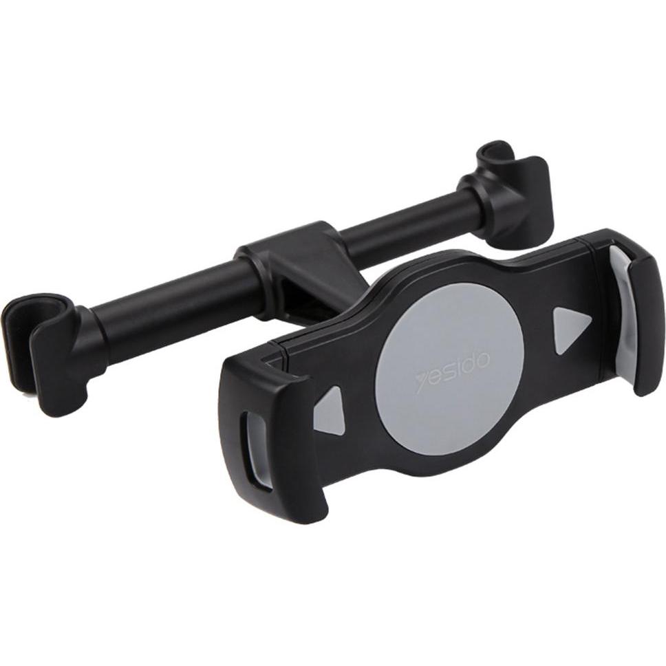 Yesido - Car Holder (C29) - for Rear Seat, Silicone Clip, 360, 4-10inch Devices - Black, Supporto per smartphone, Nero