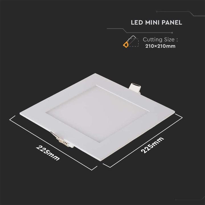 Image du produit V-TAC VT1807 18W Premium LED Panel Downlight Carré 6400K (1400 lm)