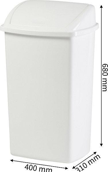Produktbild Vepa Bins Abfallbehälter mit Schwingdeckel, aus Kunststoff, Inhalt 50 l, grau/schwarz (50 l)
