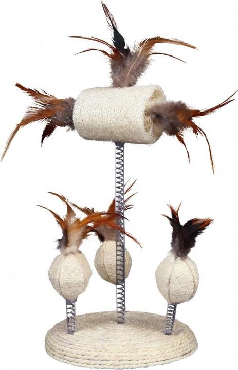Actual product image Trixie Natural toys on spiral springs (Play fishing rod cat)