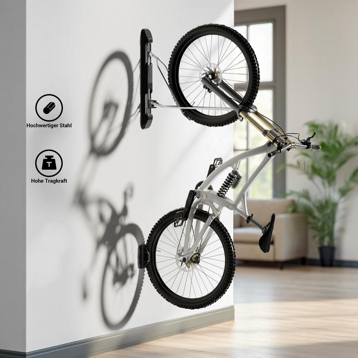 Actual product image Wiltec Bicycle wall mount 11.8x63.8x58.3cm up to 35kg Bicycle mount