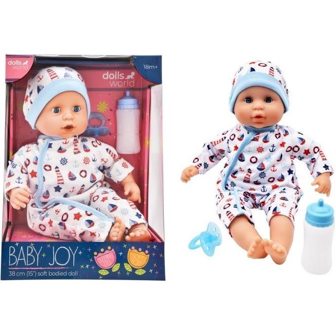 Dolls World Lalka Baby Joy 38cm ubranko bia?e