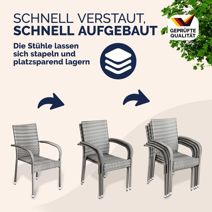 Produktbild Casaria Polyrattan Gartenstühle