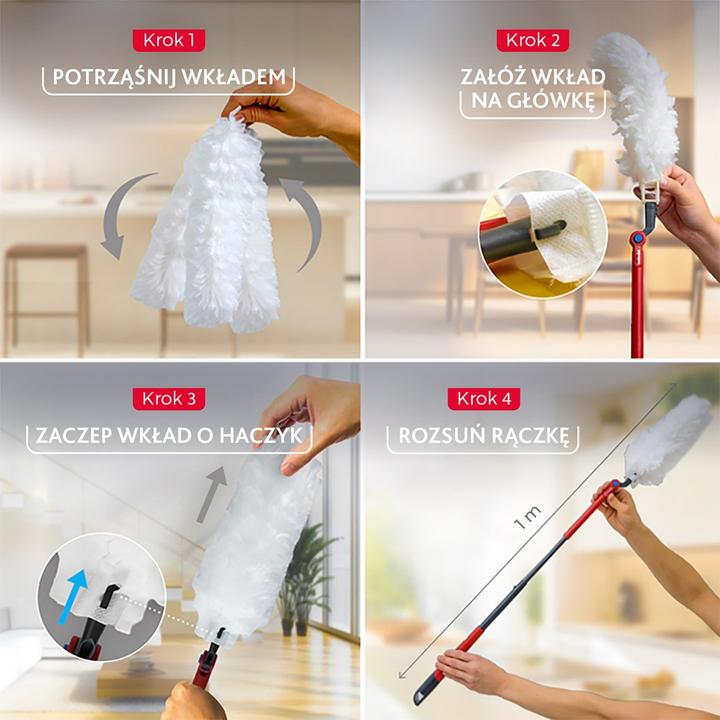 Immagine prodotto Vileda Staubwedel mit langem Stiel + 1 Flex&Catch-Einsatz (1 pz.)