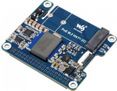 Produktbild WaveShare PCIe to M.2 Adapter with PoE Function (C) for Raspberry Pi 5