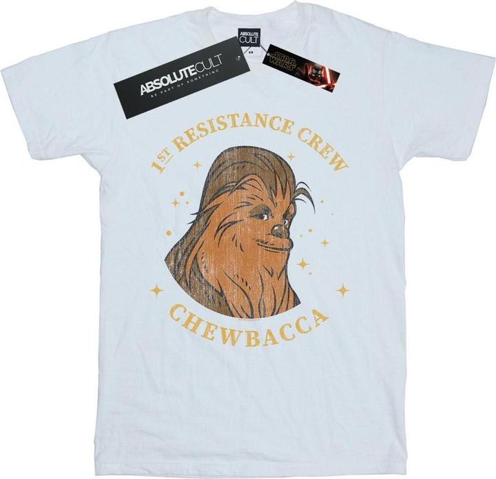 Actual product image Star Wars Boys The Rise Of Skywalker Chewbacca First Resistance Crew T-Shirt (116)