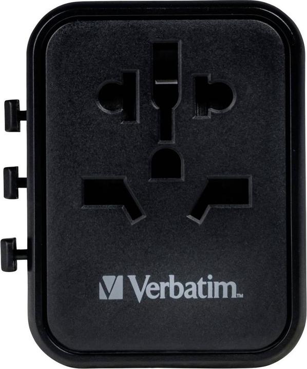 Actual product image Verbatim Universal Travel Adapter with 1 x USB-C PD 20W / 1 x USB-A QC 3.0