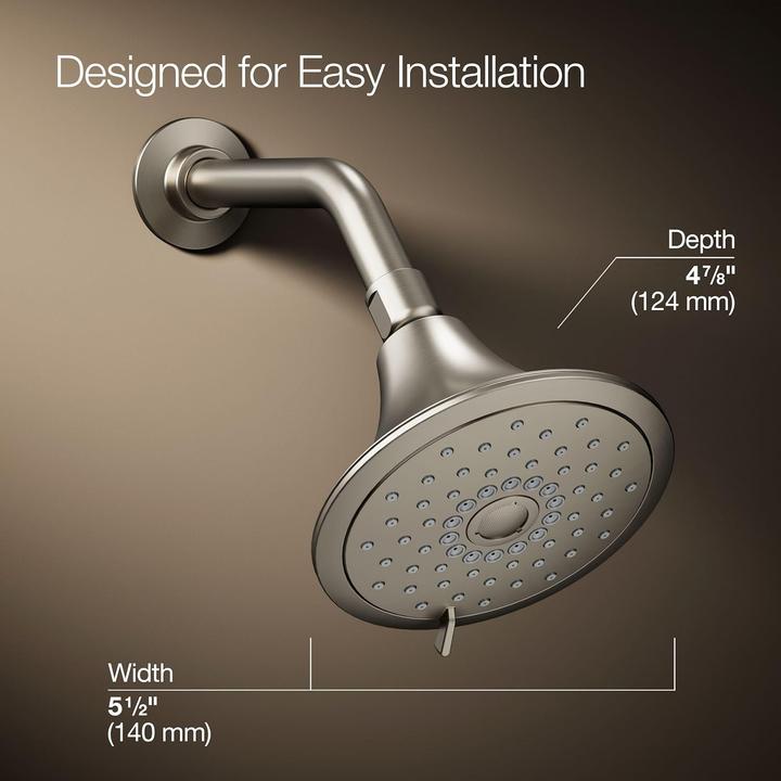 Actual product image Kohler Forte Multi-Function Shower Head (3 Beam types, 6.60 l/min)