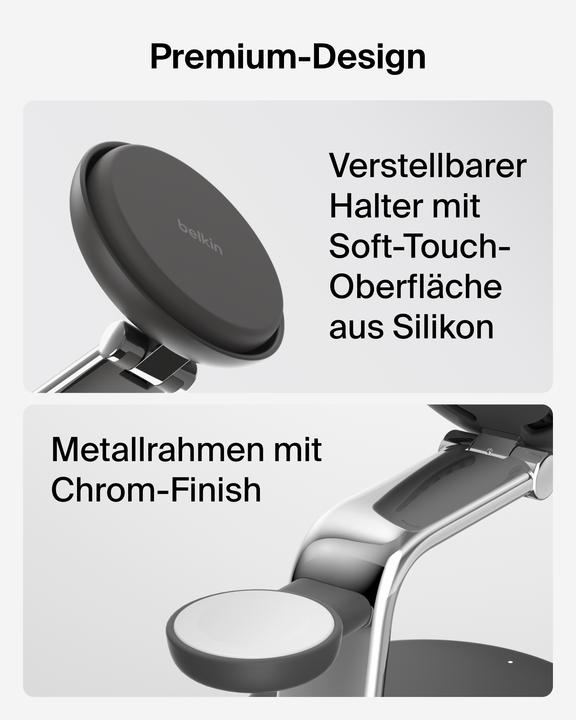 Produktbild Belkin UltraCharge Pro 3-in-1 Qi2 Ladestation (25 W)