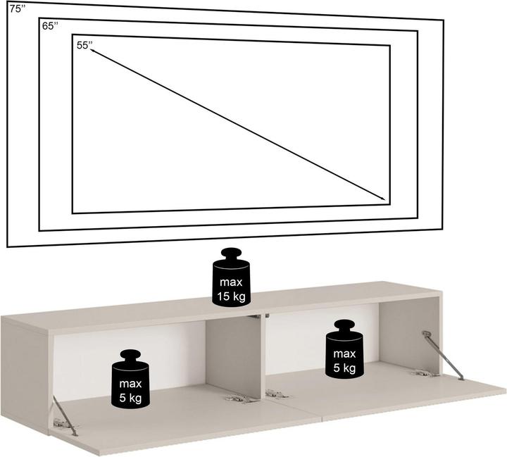 Image du produit Selsey Veldio (140 x 31.60 x 28.50 cm)