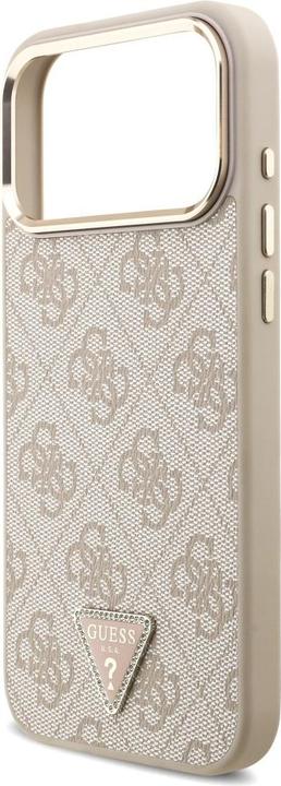 Produktbild Guess Case Magsafe 4G PU Leather Case With Triangle Logo And Gold Metal Camera Frame For iPhone 17 P (Apple iPhone 17 Pro Max)