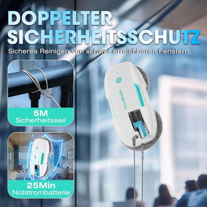 Actual product image Haushof Fensterputzroboter HH24048 mit Sprühfunktion & Fernbedienung