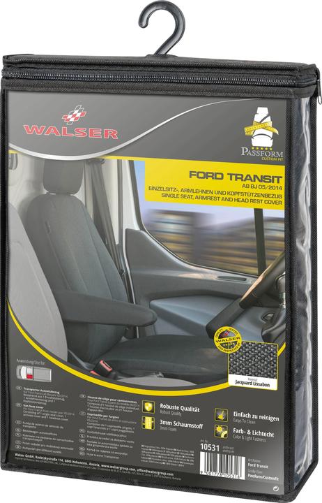 Image du produit Walser Housses de siège pour Ford Transit, 1 siège simple à l'avant , Protections de siège auto