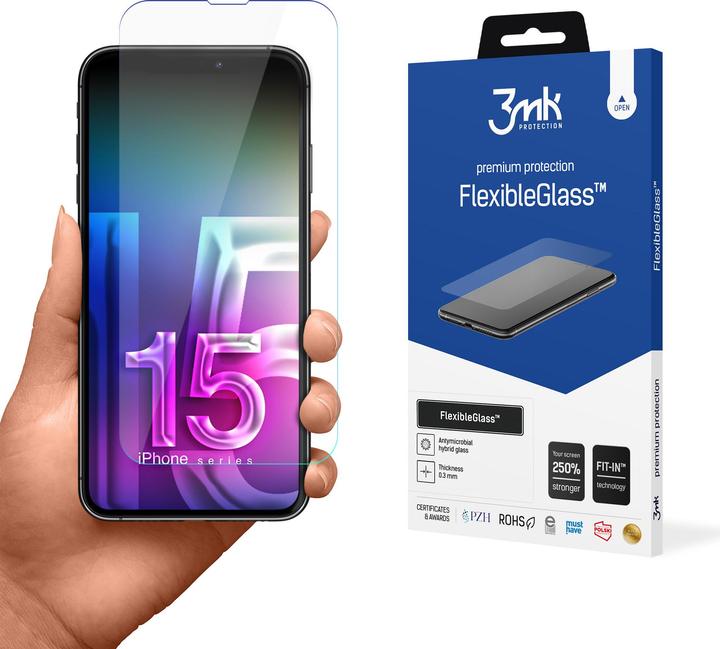 Immagine prodotto 3MK Apple iPhone 15 - FlexibleGlass v2.0 (1 pz., Apple iPhone 15)