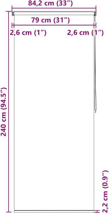 Actual product image vidaXL Nemanja (240 x 80 cm)