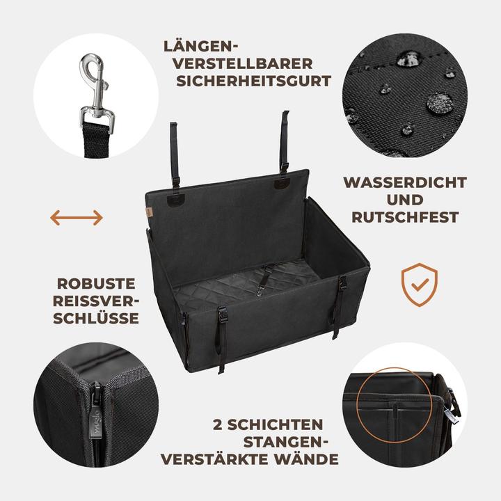 Image du produit Wuglo Siège de voiture (Chat, Chien, Pliable, Lavable, Fermeture de sécurité, Ouverture complète)