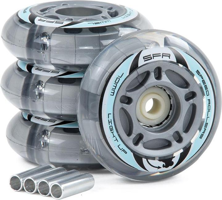 Produktbild Sfr Inline Skate Wheels Light Up Inline Silver 2023 (70 mm, 82a)
