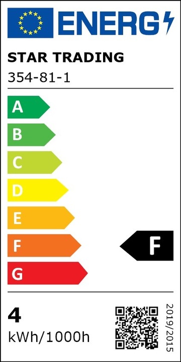 Energy Label Star Trading Illuminant (E14, 4 W, 400 lm, 1 x, F)