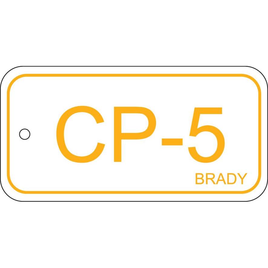 Brady B-7527, Polypropylen Schild, Energy Source Tag - Control Panel, 75 x 38mm, Gelb auf Weiss, Be (ENERGY TAG-CP-5-75X38MM-PP/25)