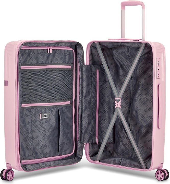 Immagine prodotto Roncato Set di valigie Airglam a 4 ruote 3 pezzi con piega elastica (236 l, XL (da 115l))