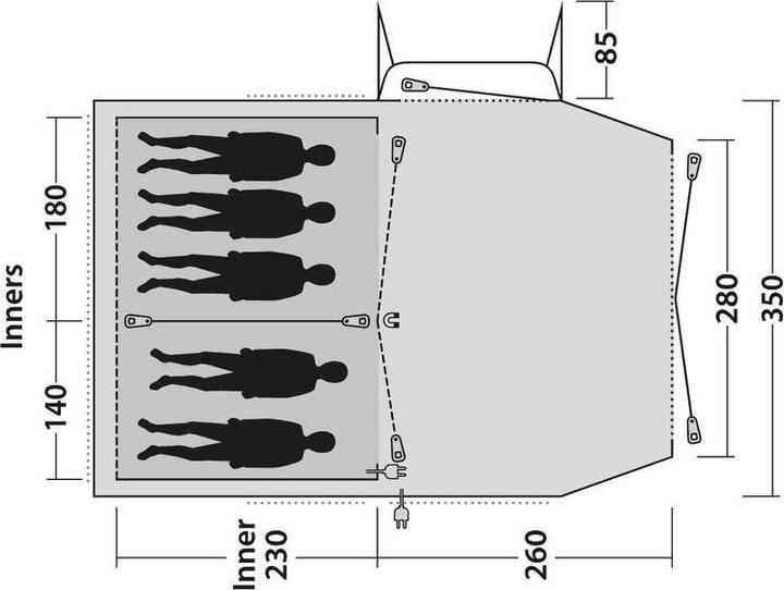 Produktbild Outwell Nevada 5 (Tunnelzelt, 23.70 kg, 5 Personen)