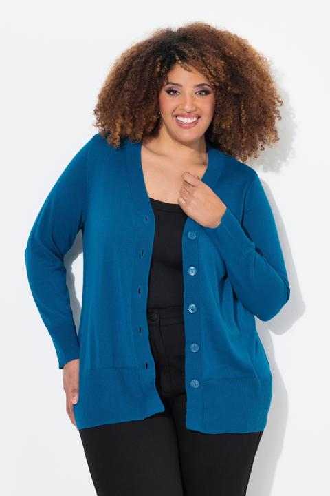 Actual product image Ulla Popken Classic Button Cardigan Sweater (50, 52)