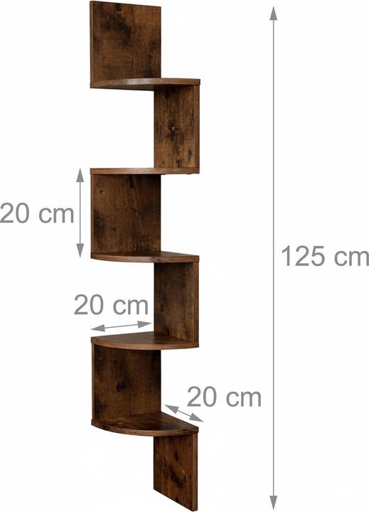 Produktbild Relaxdays Eckregal (20 x 20 x 125 cm)