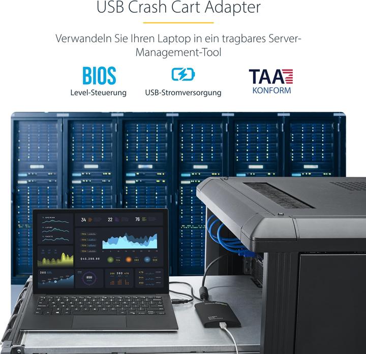 Immagine prodotto StarTech Carrello D'Emergenza Da Kvm A USB Per Laptop