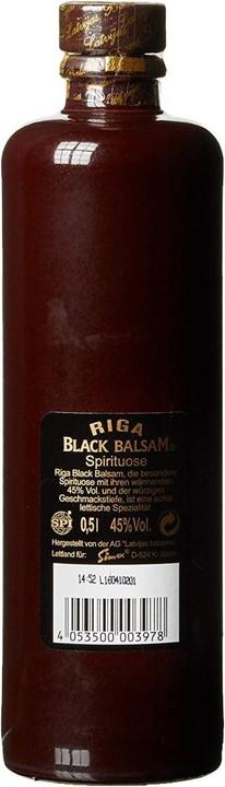 Image du produit Riga Black Balsam Liqueur aux herbes de baumier noir (1 x 50 cl)