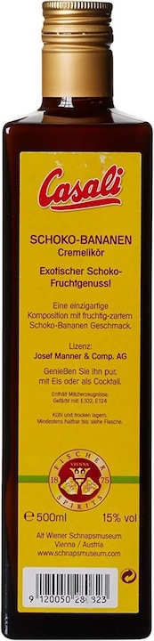 Immagine prodotto Casali Liquore al cioccolato e banana (1 x 50 cl)