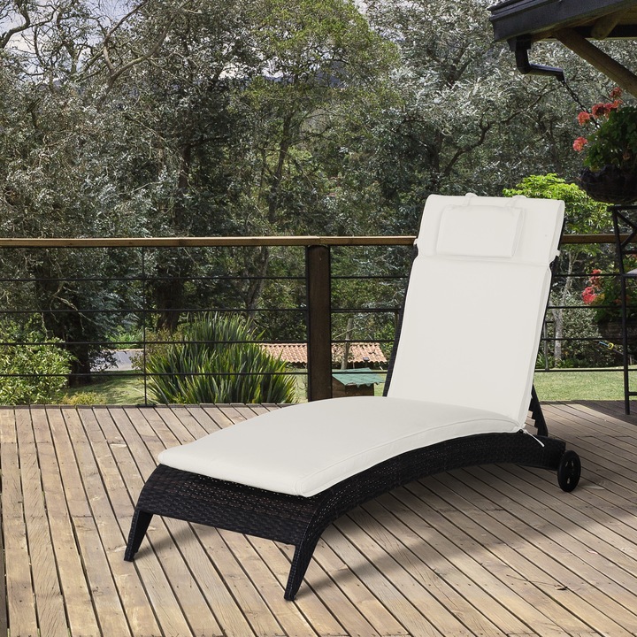 Produktbild Outsunny Liegenauflage mit Kopfkissen (198 x 53 x 5 cm)