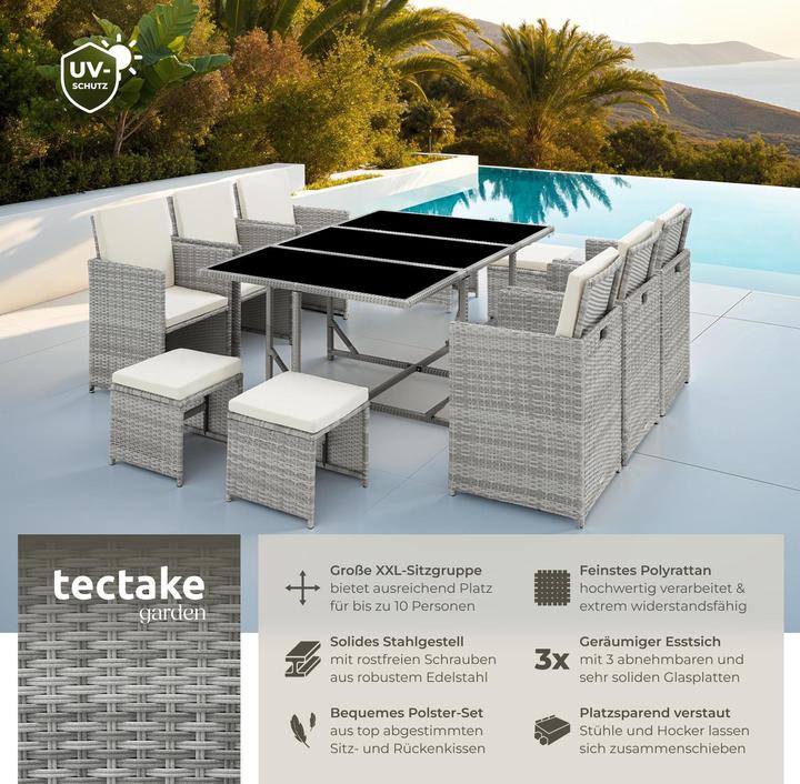 Image du produit tectake Salon de jardin MALAGA