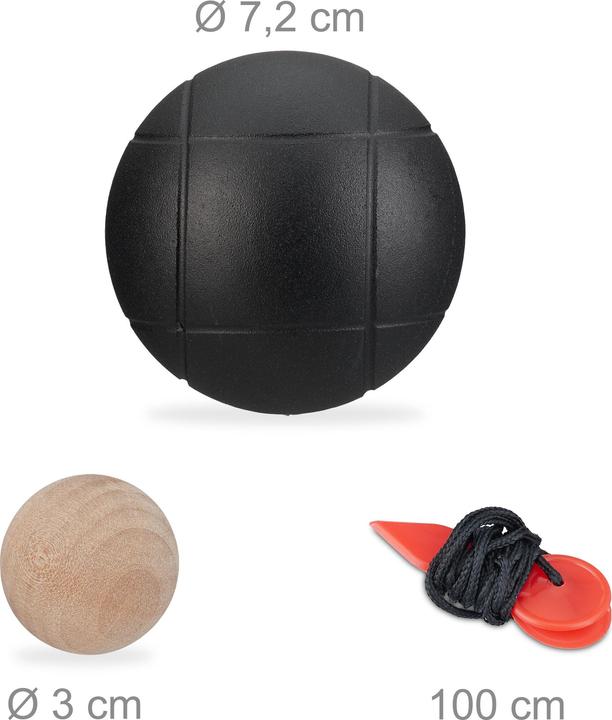 Produktbild Relaxdays Boule Kugeln (6 x, 72 mm)