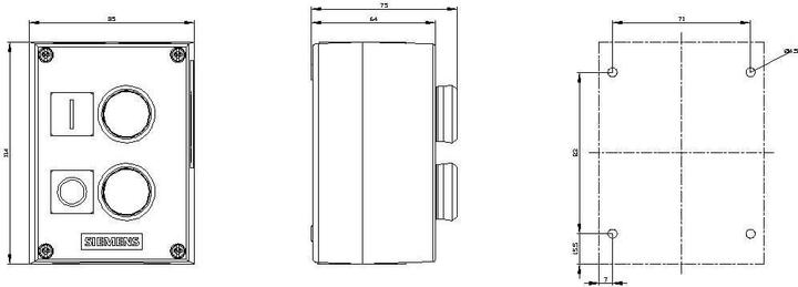 Produktbild Siemens Enclosure for command devices plastic