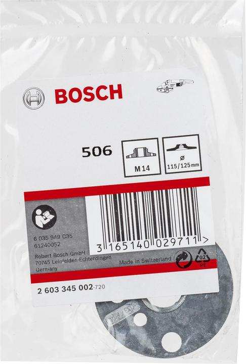 Produktbild Bosch Professional Zubehör Rundmutter mit Flanschgewinde M 14, Durchmesser: 115/125 mm