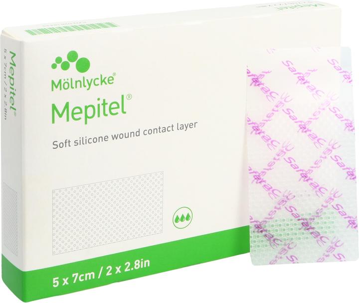 Actual product image Mepitel Wundauflage 5x7cm Silikon (5 x)