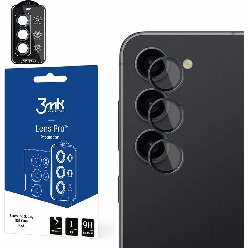 3MK Galaxy S23 5G Lens Protection Pro (1 Stück, Samsung Galaxy A23 5G), Smartphone Schutzfolie, Schwarz