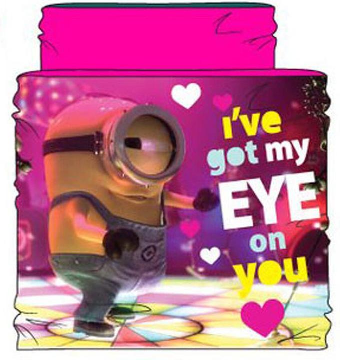 Procos Minions Eye on You Pink Kinderschal, Schlauchschal