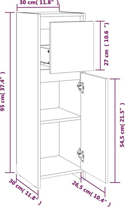 Image du produit vidaXL Despina (30 x 30 x 95 cm)